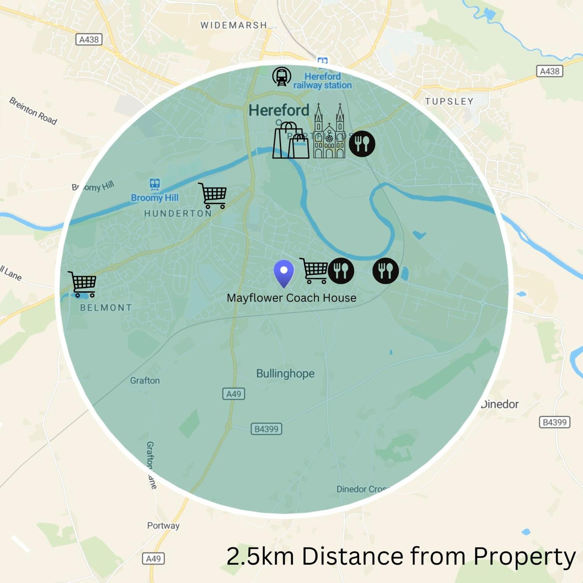 Hereford - Mayflower Coach House, Modern 2 Bedroom Property With Parking, Located South Of Hereford City, Suitable For Small Family, Couple Or Contractors - Sleeps Up To 5 Guests - Hosted By Rentmyhouse Luaran gambar